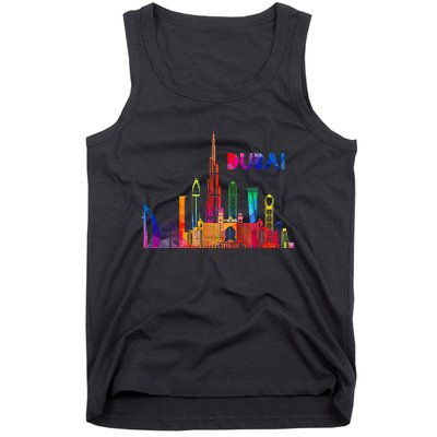 Burj Khalifa Skyscraper Royalty Dubai Uae Tank Top