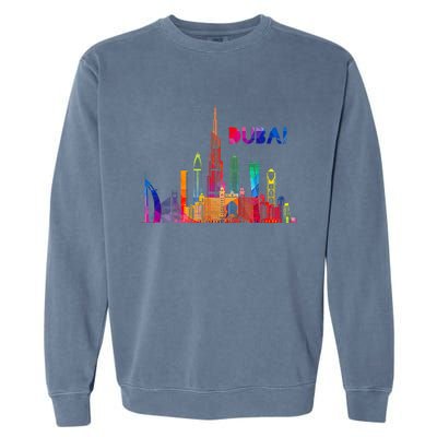 Burj Khalifa Skyscraper Royalty Dubai Uae Garment-Dyed Sweatshirt