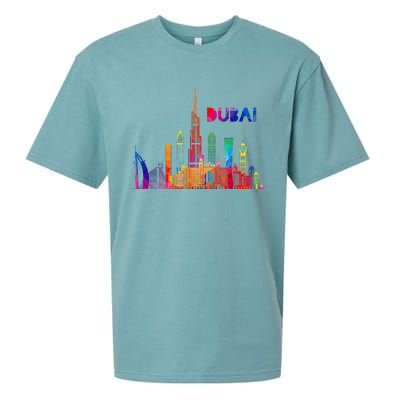 Burj Khalifa Skyscraper Royalty Dubai Uae Sueded Cloud Jersey T-Shirt