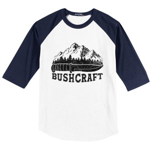 Bushcraft Knife Survival Outdoor Nature Forest Wilderness Baseball Sleeve Shirt