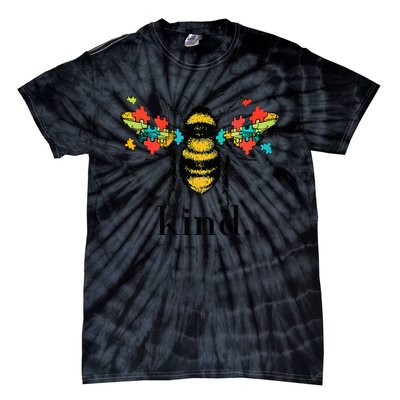 Bee Kind Support Autism Awareness Kindness Day Retro Classic Tie-Dye T-Shirt