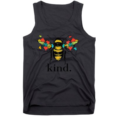 Bee Kind Support Autism Awareness Kindness Day Retro Classic Tank Top