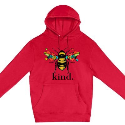 Bee Kind Support Autism Awareness Kindness Day Retro Classic Premium Pullover Hoodie