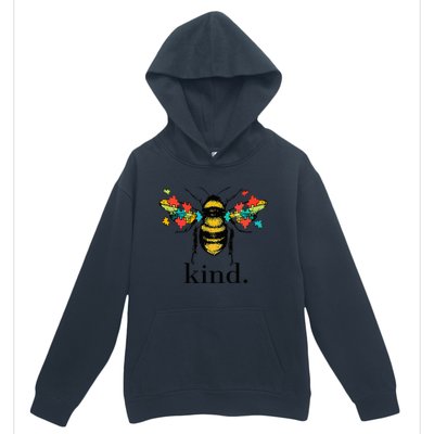 Bee Kind Support Autism Awareness Kindness Day Retro Classic Urban Pullover Hoodie