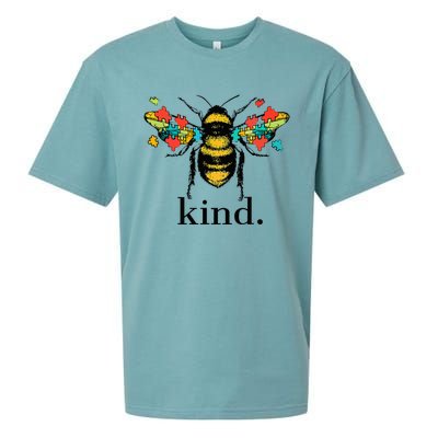 Bee Kind Support Autism Awareness Kindness Day Retro Classic Sueded Cloud Jersey T-Shirt