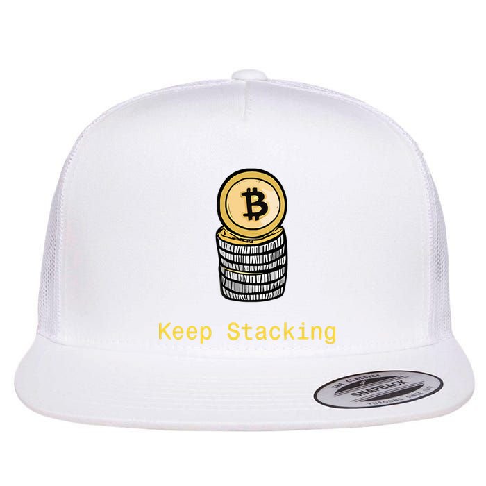 Bitcoin Keep Stacking Flat Bill Trucker Hat