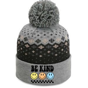 Be Kind Smiley Retro The Baniff Cuffed Pom Beanie