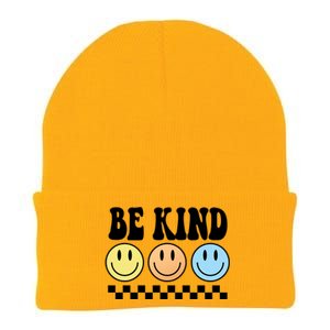 Be Kind Smiley Retro Knit Cap Winter Beanie