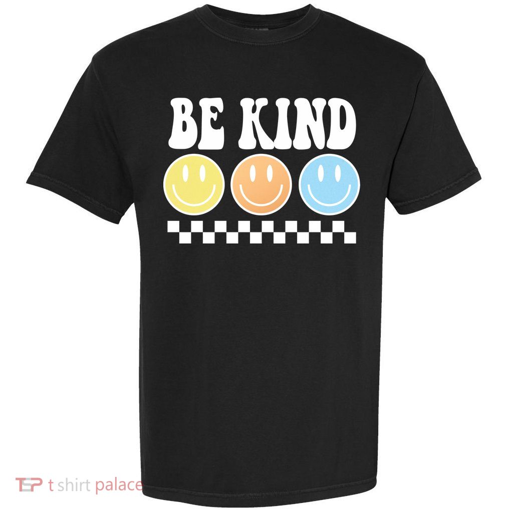 Be Kind Smiley Retro Garment-Dyed Heavyweight T-Shirt