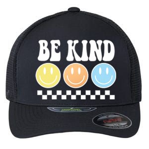 Be Kind Smiley Retro Flexfit Unipanel Trucker Cap