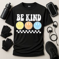 Be Kind Smiley Retro Cooling Performance Crew T-Shirt