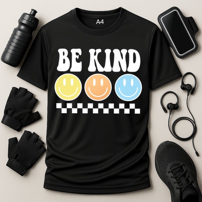 Be Kind Smiley Retro Cooling Performance Crew T-Shirt