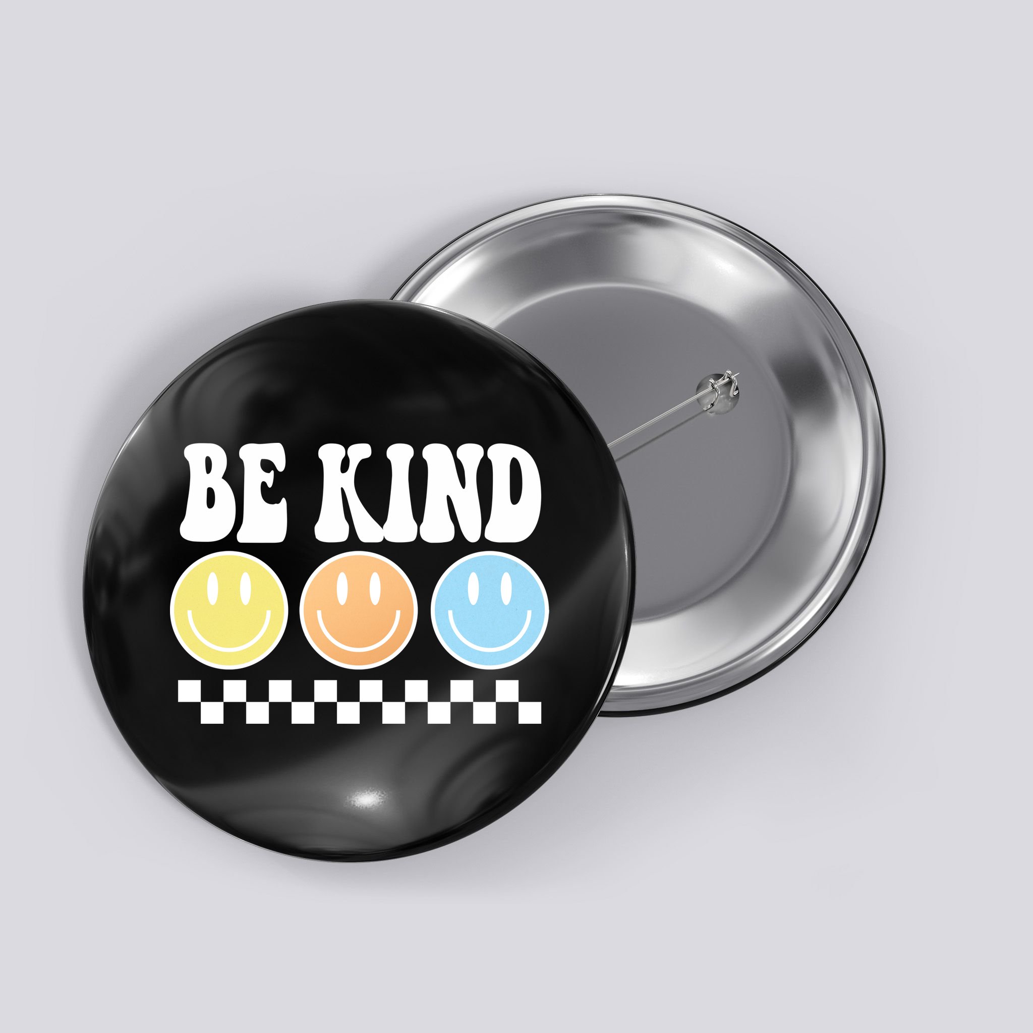 Be Kind Smiley Retro Button