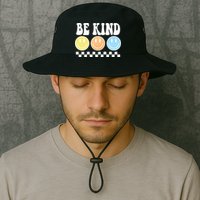 Be Kind Smiley Retro Bucket Hat