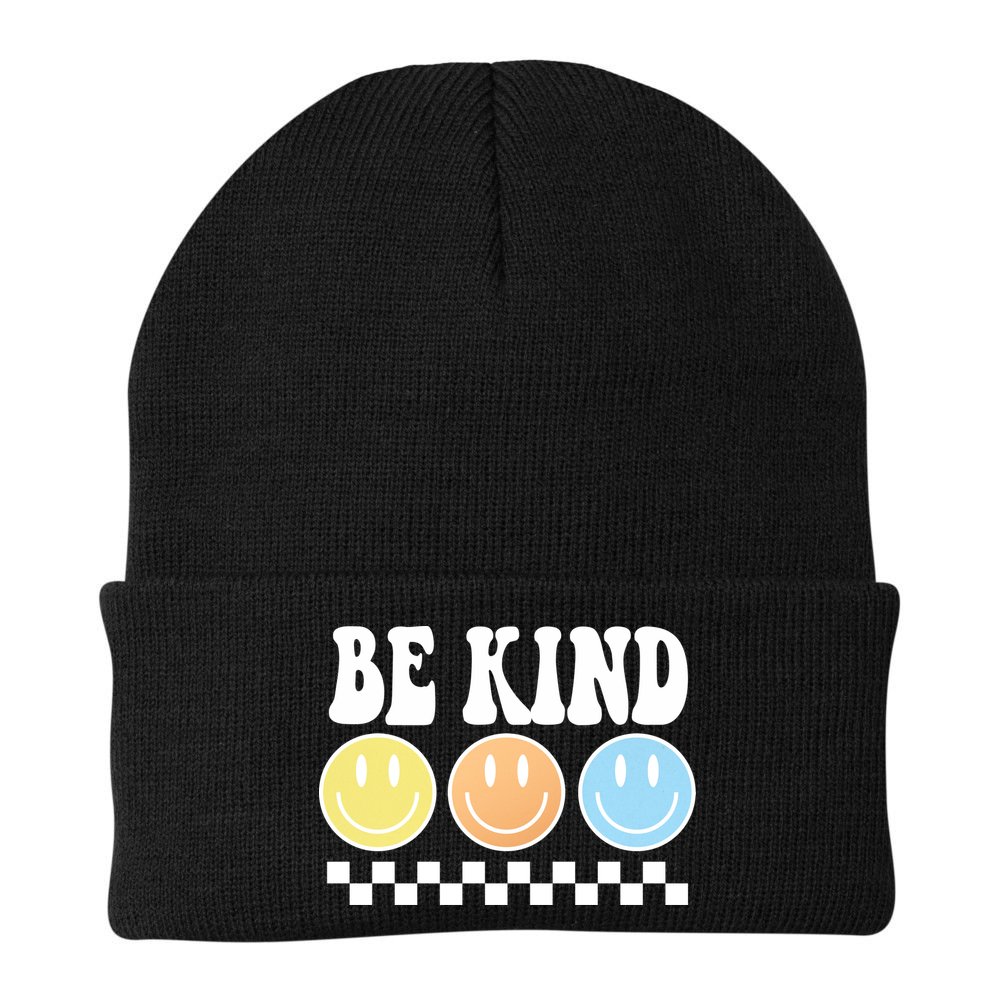 Be Kind Smiley Retro Beanie