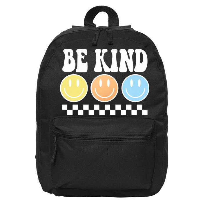 Be Kind Smiley Retro 16 in Basic Backpack