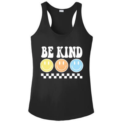 Be Kind Smiley Retro Ladies PosiCharge Competitor Racerback Tank