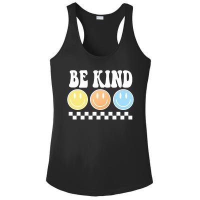 Be Kind Smiley Retro Ladies PosiCharge Competitor Racerback Tank