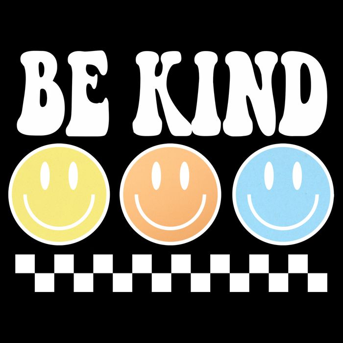 Be Kind Smiley Retro Poster