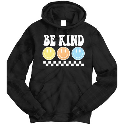 Be Kind Smiley Retro Tie Dye Hoodie