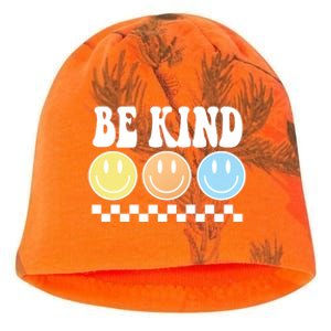 Be Kind Smiley Retro Kati - Camo Knit Beanie