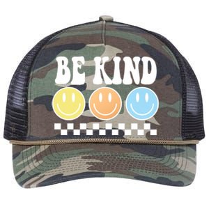 Be Kind Smiley Retro Retro Rope Trucker Hat Cap