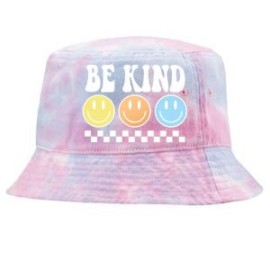 Be Kind Smiley Retro Tie-Dyed Bucket Hat