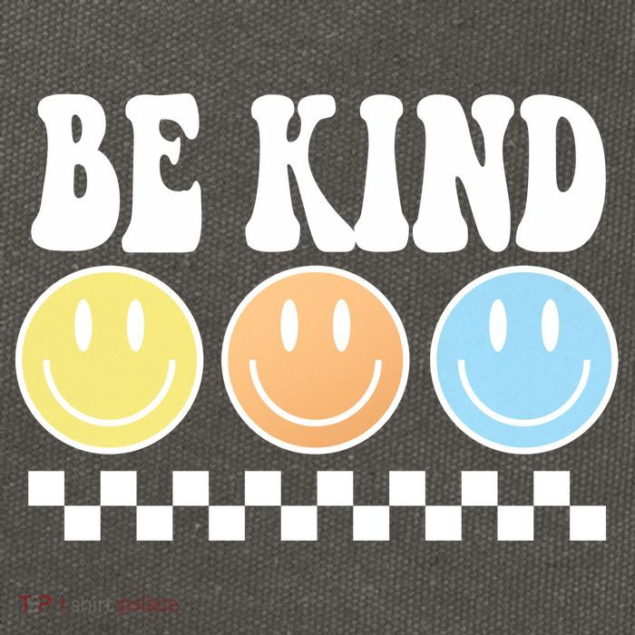 Be Kind Smiley Retro Cotton Canvas Backpack