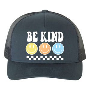 Be Kind Smiley Retro Yupoong Adult 5-Panel Trucker Hat