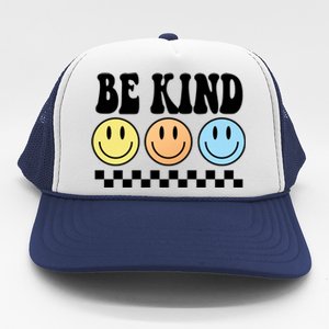 Be Kind Smiley Retro Trucker Hat