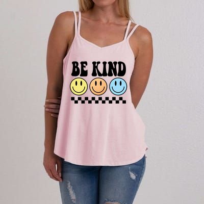 Be Kind Smiley Retro Women's Strappy Tank