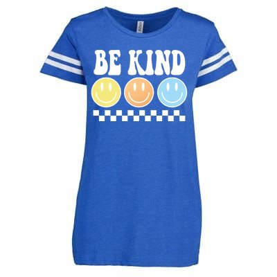 Be Kind Smiley Retro Enza Ladies Jersey Football T-Shirt