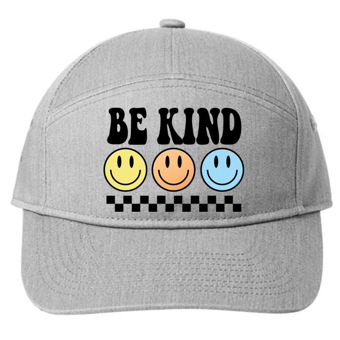 Be Kind Smiley Retro 7-Panel Snapback Hat