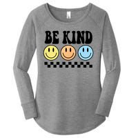 Be Kind Smiley Retro Women's Perfect Tri Tunic Long Sleeve Shirt