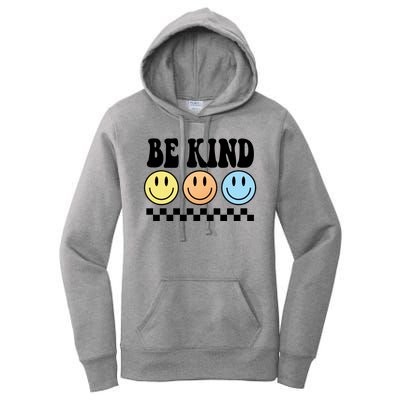 Be Kind Smiley Retro Women's Pullover Hoodie