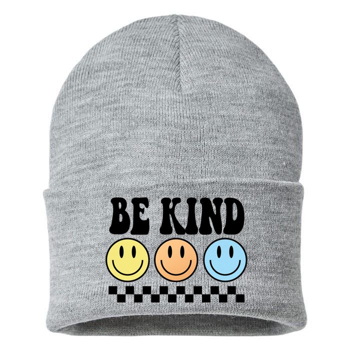 Be Kind Smiley Retro Sustainable Knit Beanie