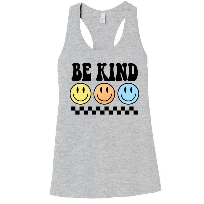 Be Kind Smiley Retro Women's Racerback Tank