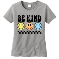 Be Kind Smiley Retro Womens T-Shirt