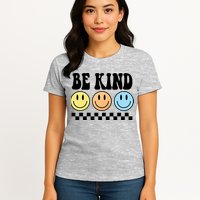 Be Kind Smiley Retro Womens T-Shirt