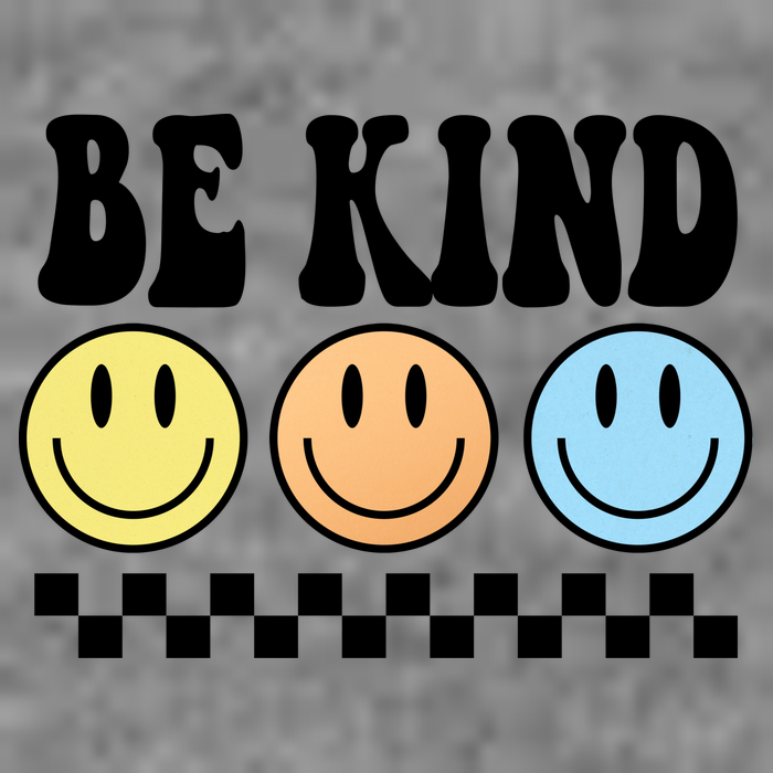 Be Kind Smiley Retro Womens T-Shirt