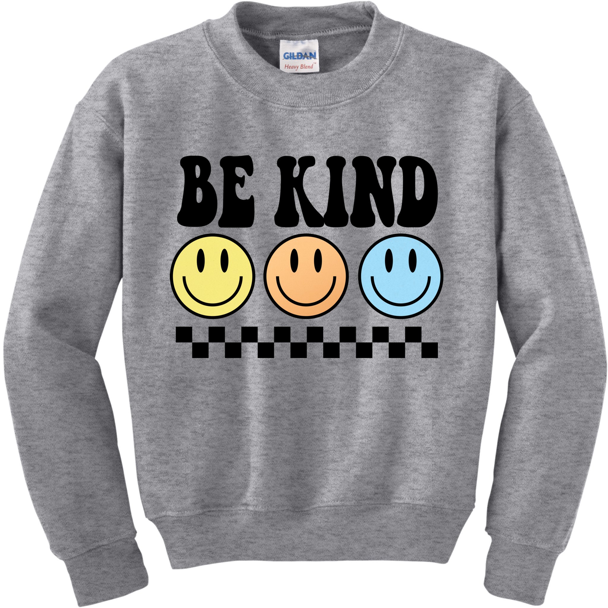 Be Kind Smiley Retro Kids Sweatshirt