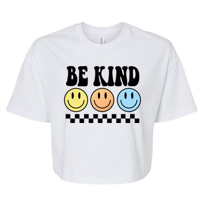 Be Kind Smiley Retro Bella+Canvas Jersey Crop Tee