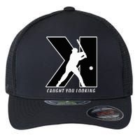 Backwards K Strikeout Looking Baseball Softball Pitching Flexfit Unipanel Trucker Cap