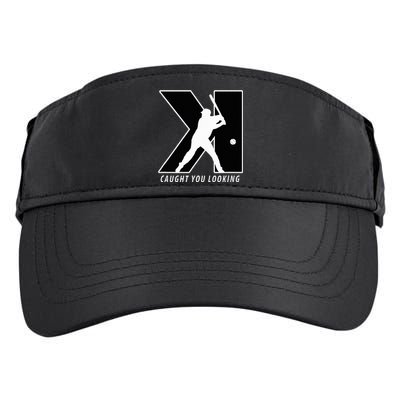 Backwards K Strikeout Looking Baseball Softball Pitching Adult Drive Performance Visor