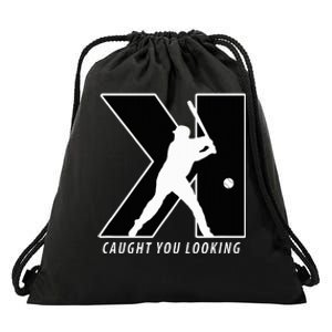 Backwards K Strikeout Looking Baseball Softball Pitching Drawstring Bag