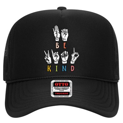 Be Kind Sign Language Teachers Interpreter Asl Kindness Day Gift Trucker Hat