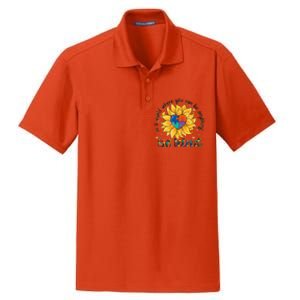 Be Kind Sunflower Autism Mom Dad Women Autism Awareness Dry Zone Grid Polo