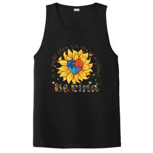 Be Kind Sunflower Autism Mom Dad Women Autism Awareness PosiCharge Competitor Tank