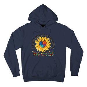 Be Kind Sunflower Autism Mom Dad Women Autism Awareness Hoodie