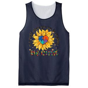 Be Kind Sunflower Autism Mom Dad Women Autism Awareness Mesh Reversible Basketball Jersey Tank